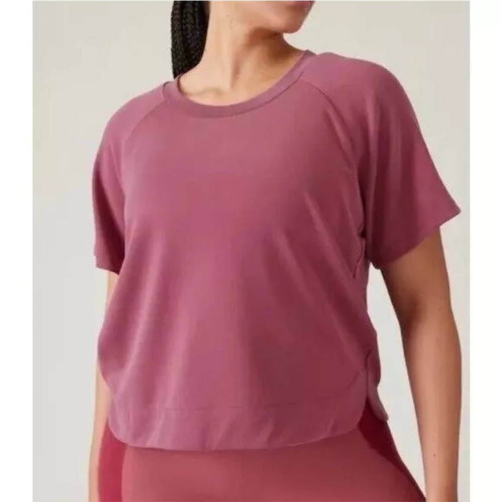 TWO PIECE SET Athleta Seasoft in package. Tee & matching crop pants- sold out!!